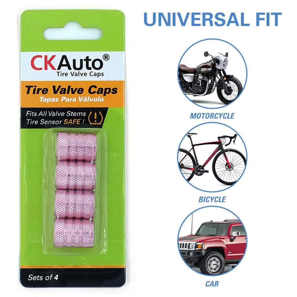 CKAuto Tire Valve Stem Caps, Aluminum Black, 4 pcs/Pack Jansha Store