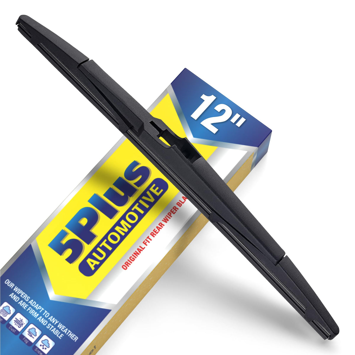5 PLUS RearQuiet 12 Inch Rear Wiper Blade,OEM Replacement Rear Window Wiper Jansha Store