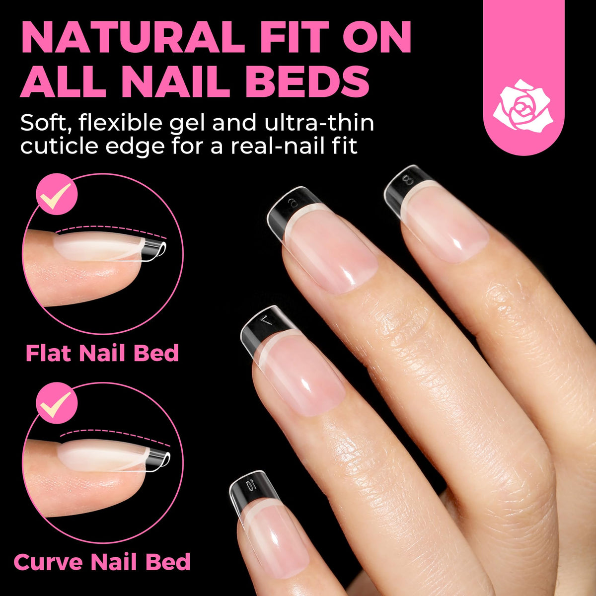 UNA GELLA Short Almond Nail Tips 504PCS Short Fake Nails Soft Press Ons Jansha Store