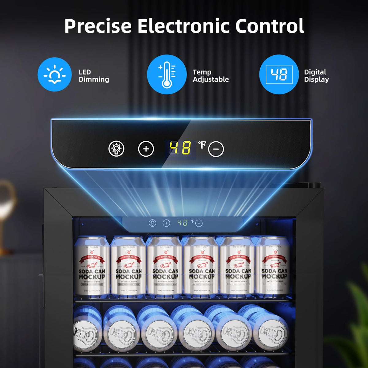 Antarctic Star Beverage Refrigerator Cooler 68 Can, Mini Fridge with Glass Door for Beer Drinks Wine,Freestanding Small Fridge with Electronic Temperature Control for Home and Bar,1.7 cu.ft Jansha Store