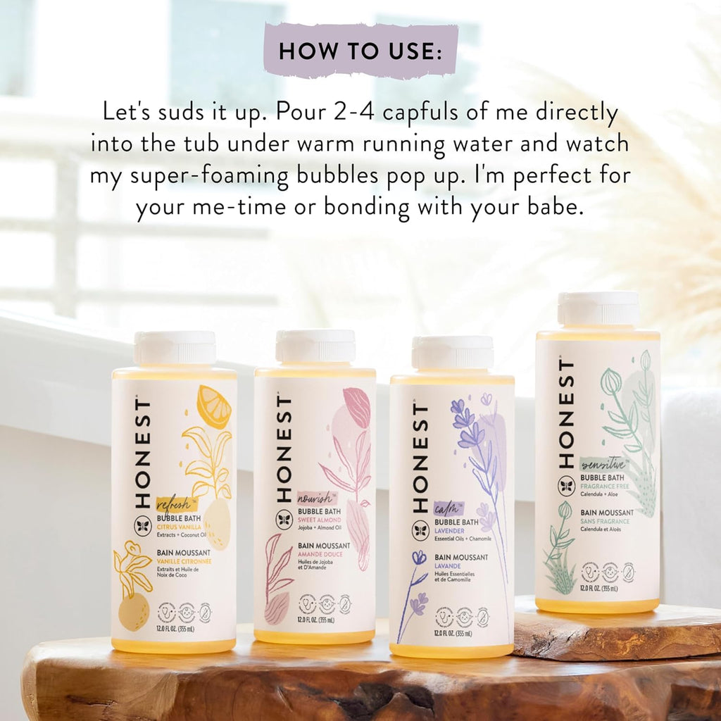 The Honest Company Bubble Bath, Hypoallergenic, Lavender Calm, 12 fl oz Jansha Store