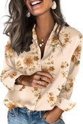Zeagoo Satin Blouses for Women Silk Button Down Shirts Long Sleeve Tops Jansha Store