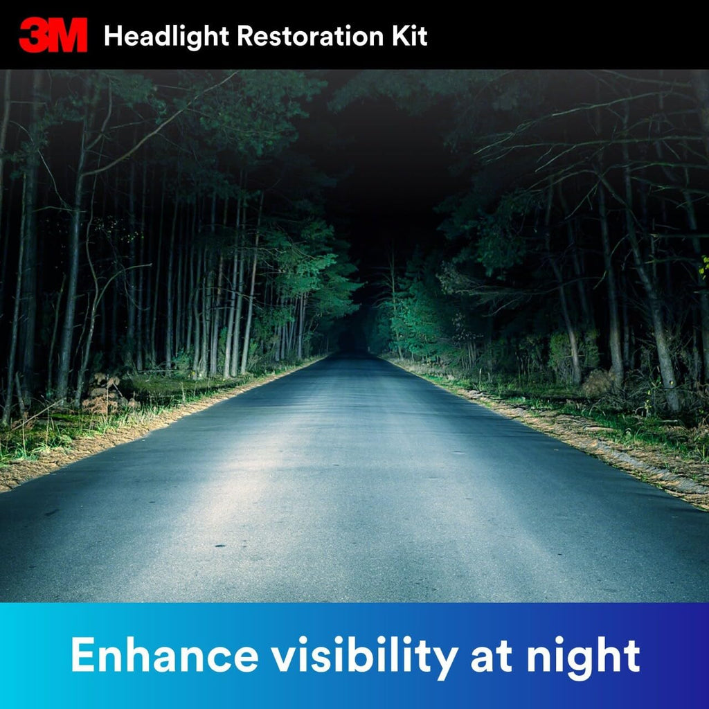 3M Ultra Headlight Restoration Kit, Contains Masking Tape, Light Sanding Discs, Wax Protectant and More, Use on Plastic Lenses Headlights, Taillights and More, Easy Heavy-Duty Restoration (39195) Jansha Store