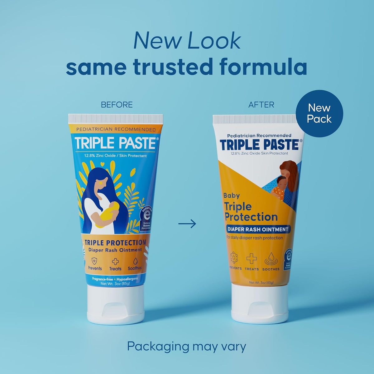 Triple Paste Diaper Rash Cream, Zinc Oxide Baby Ointment, 3 oz Jansha Store