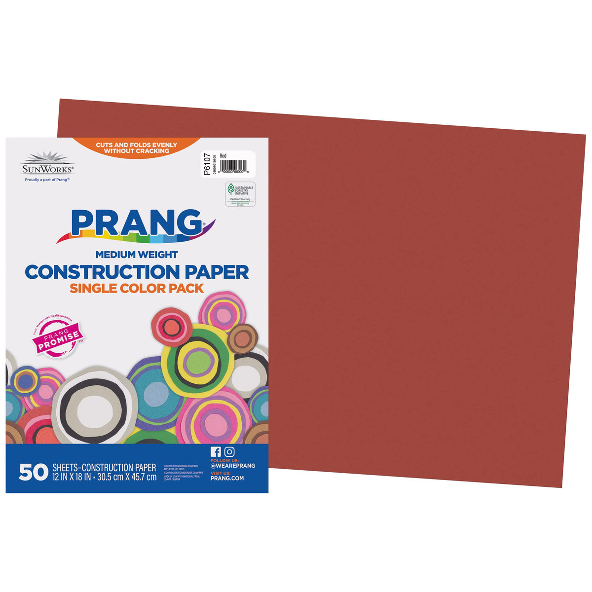 Prang (Formerly SunWorks) Construction Paper, 10 Assorted Colors, 12" x 18", 50 Sheets Jansha Store