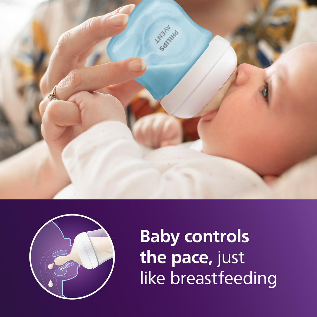Philips Avent Natural Baby Bottles, Medium Flow, 9 oz, BPA-Free, 4-Pack Jansha Store