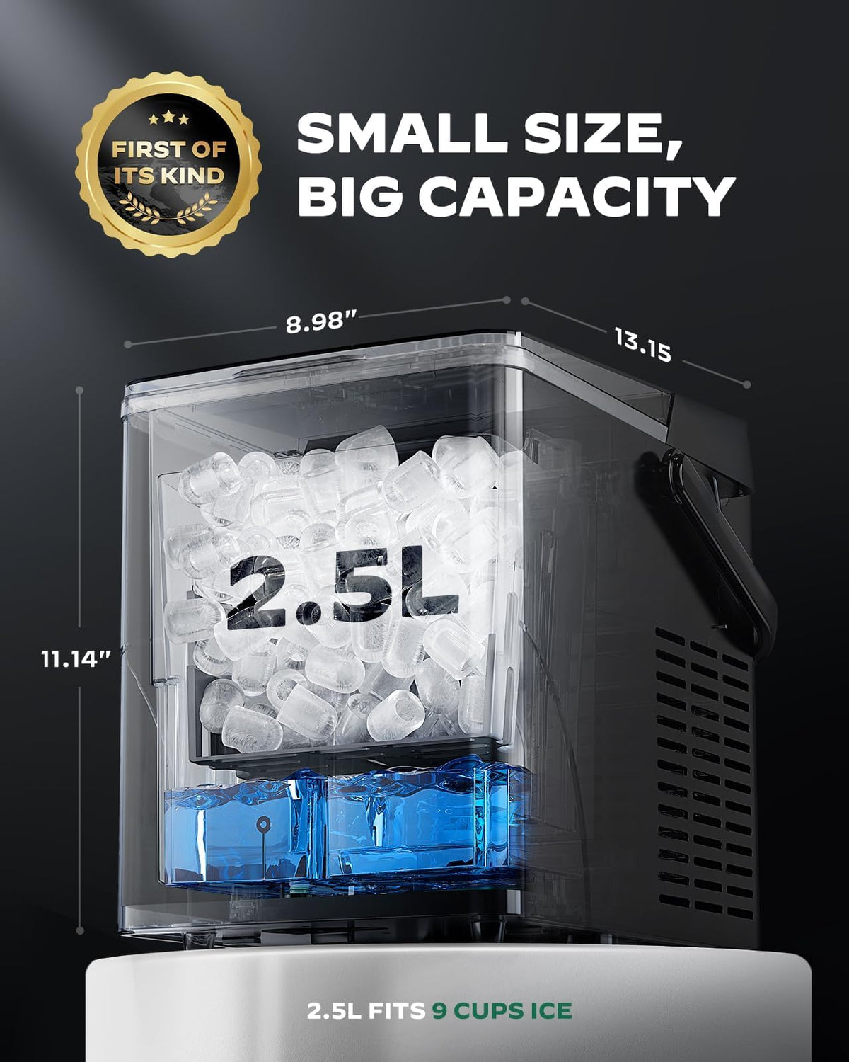 Silonn Ice Maker Countertop, Portable Ice Machine with Carry Handle, Self-Cleaning Ice Makers with Basket and Scoop, 9 Cubes in 6 Mins, 26 lbs per Day, Ideal for Home, Kitchen, Camping, RV Jansha Store