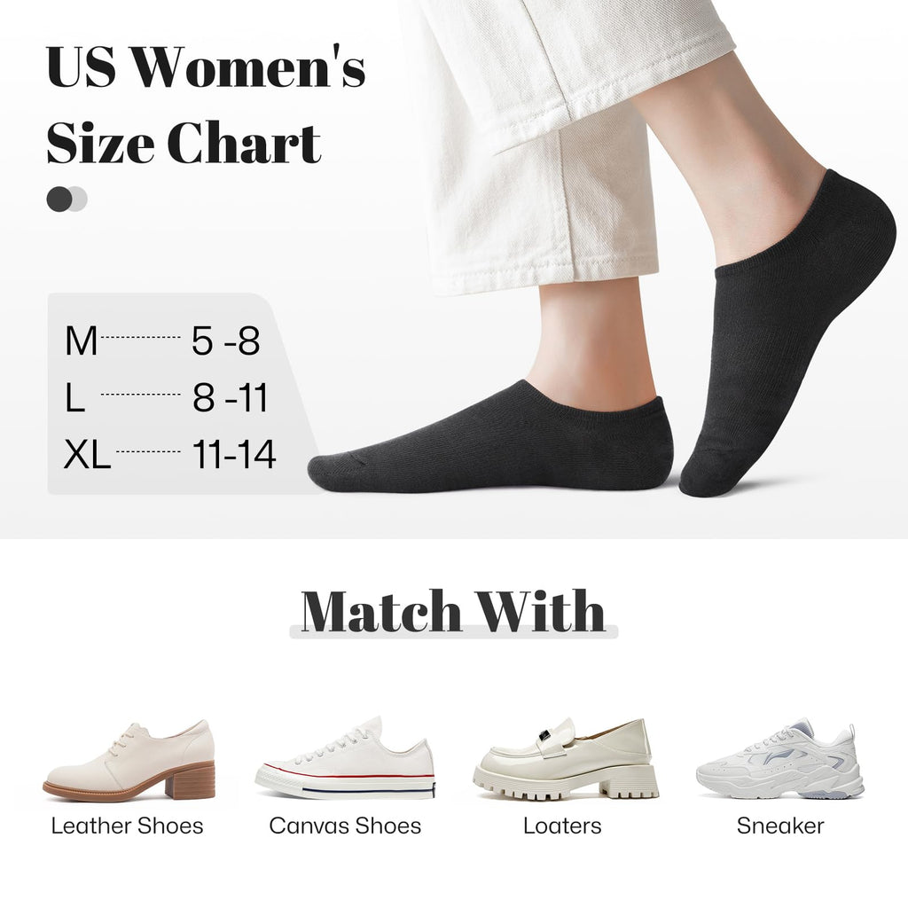 wernies No Show Socks Women Low Cut Ankle Socks Non Slip 4/8 Pairs Jansha Store