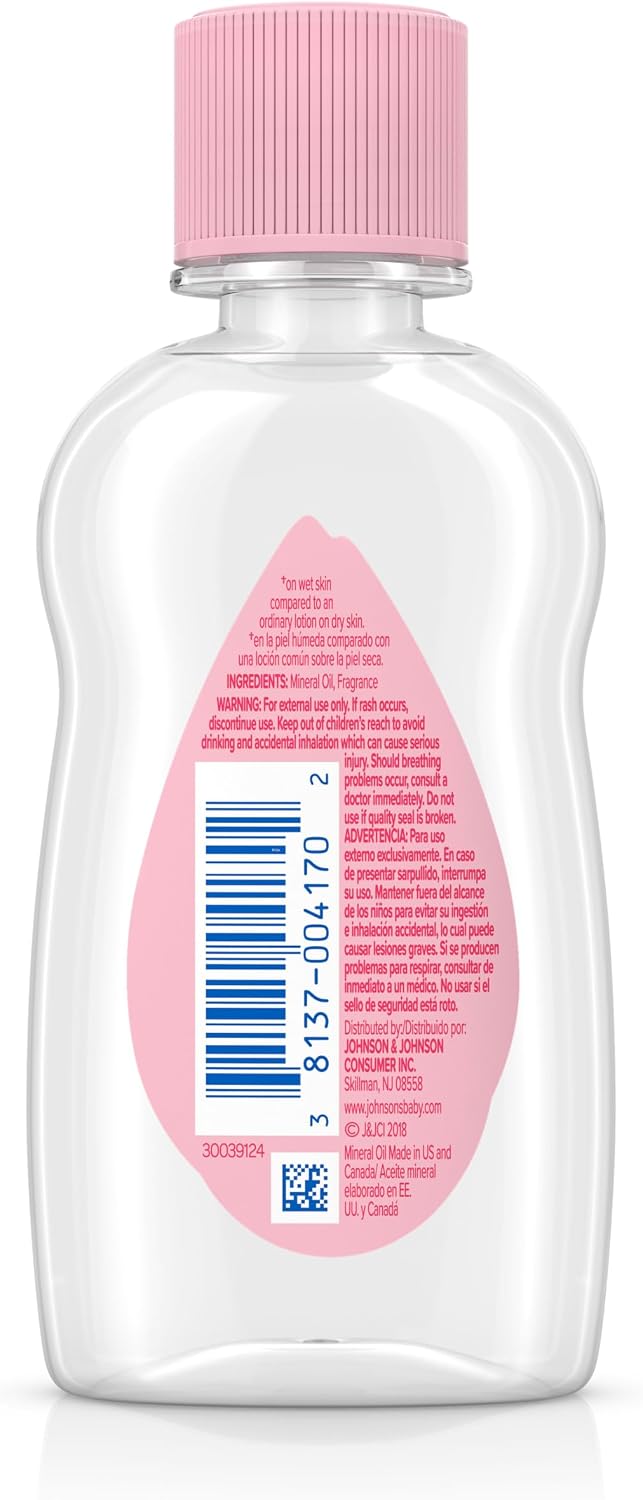 Johnson's Baby Oil, Hypoallergenic, 3 fl oz Jansha Store
