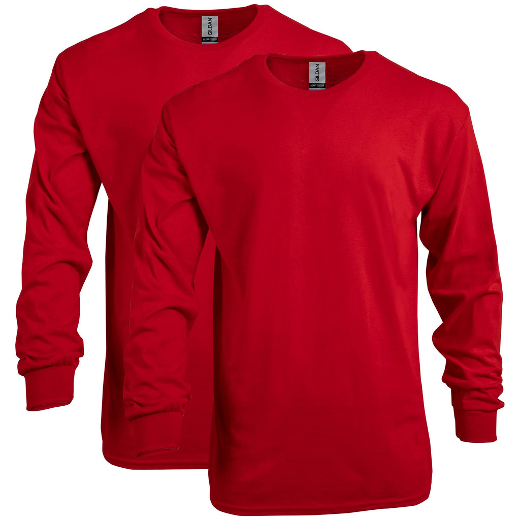 Gildan Adult Heavy Cotton Long Sleeve T-Shirt, Style G5400, 2-Pack Jansha Store