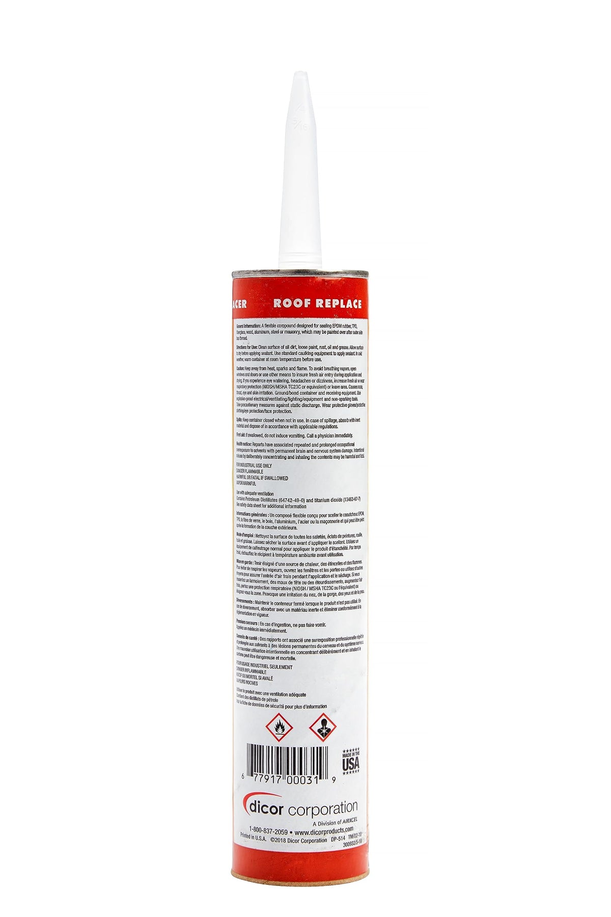Dicor 501LSW-1 Self-Leveling Lap Sealant, White, 10.3 Oz, RV Roofing Jansha Store