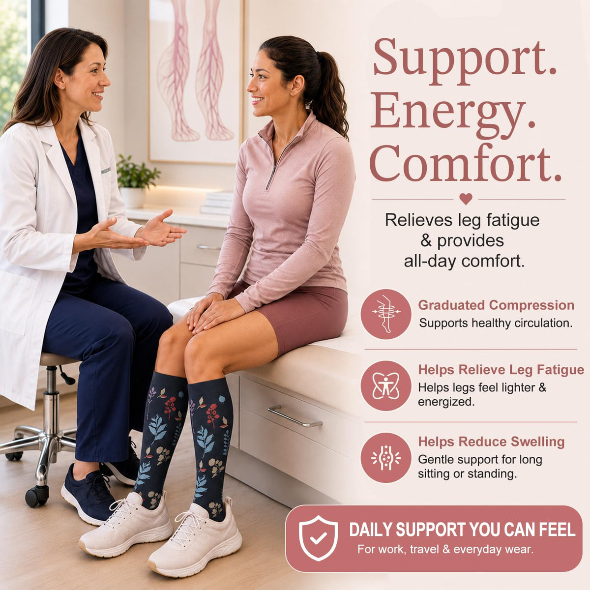 Laite Hebe 4 Pairs-Compression Socks for Women&Men Circulation-Best Support for Nurses,Running,Athletic Jansha Store