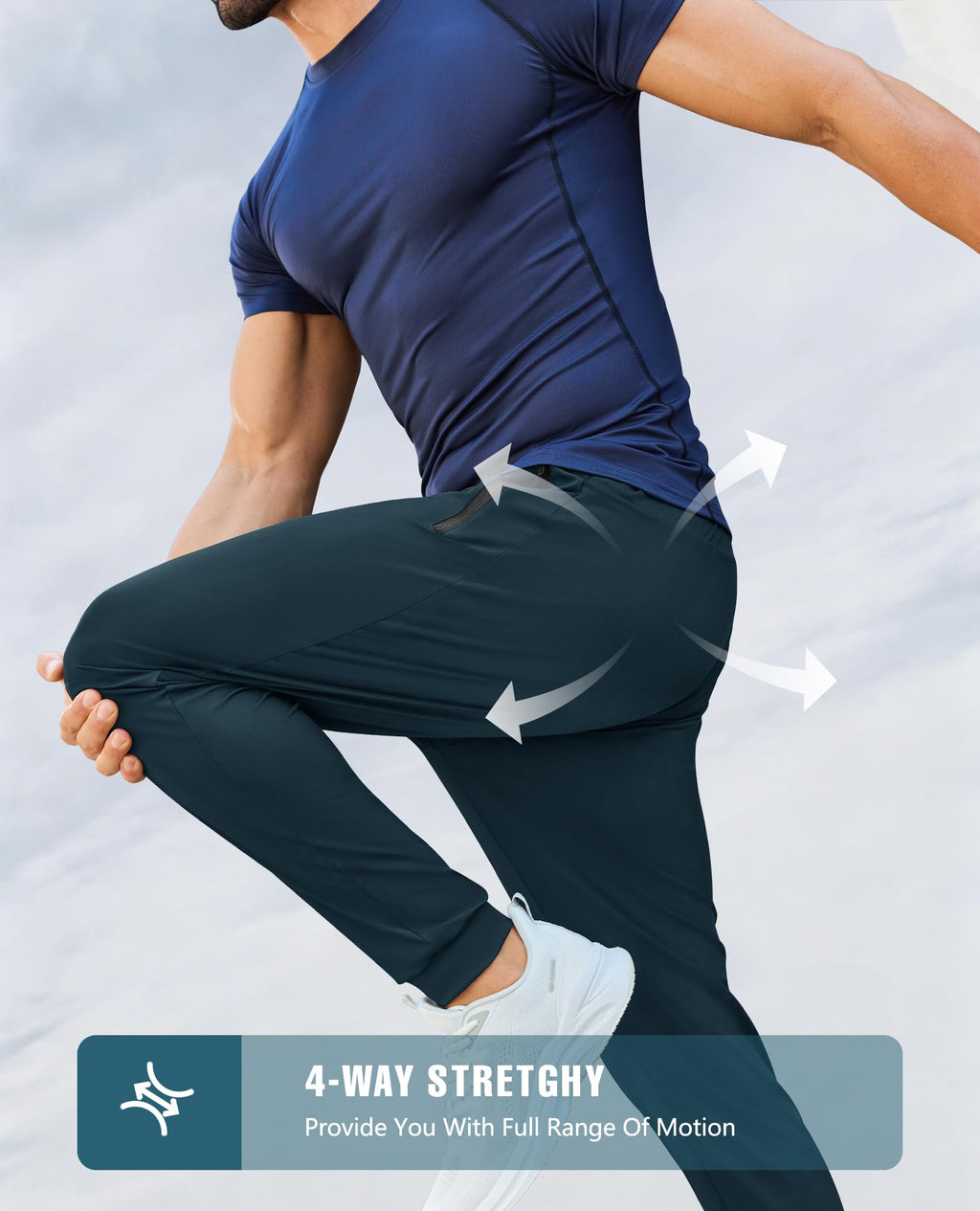 Mens Sweatpants with Zipper Pockets Lightweight Athletic Joggers for Workout Running Gym Track Casual Wear Jansha Store