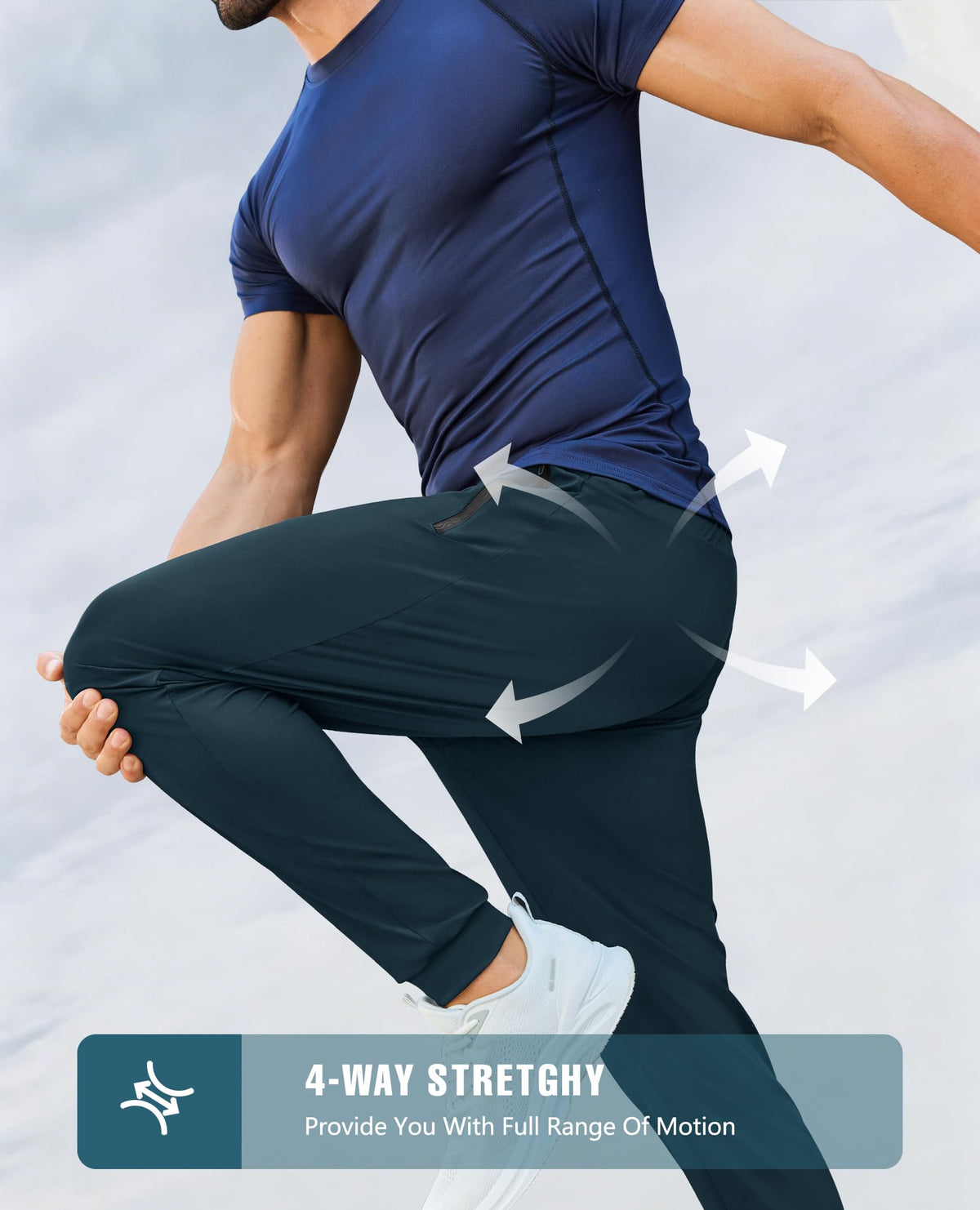 Mens Sweatpants with Zipper Pockets Lightweight Athletic Joggers for Workout Running Gym Track Casual Wear Jansha Store