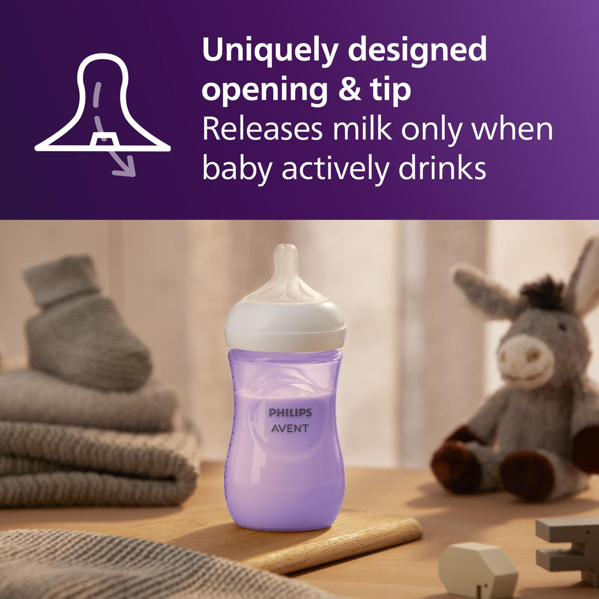 Philips Avent Natural Baby Bottles, Medium Flow, 9 oz, BPA-Free, 4-Pack Jansha Store