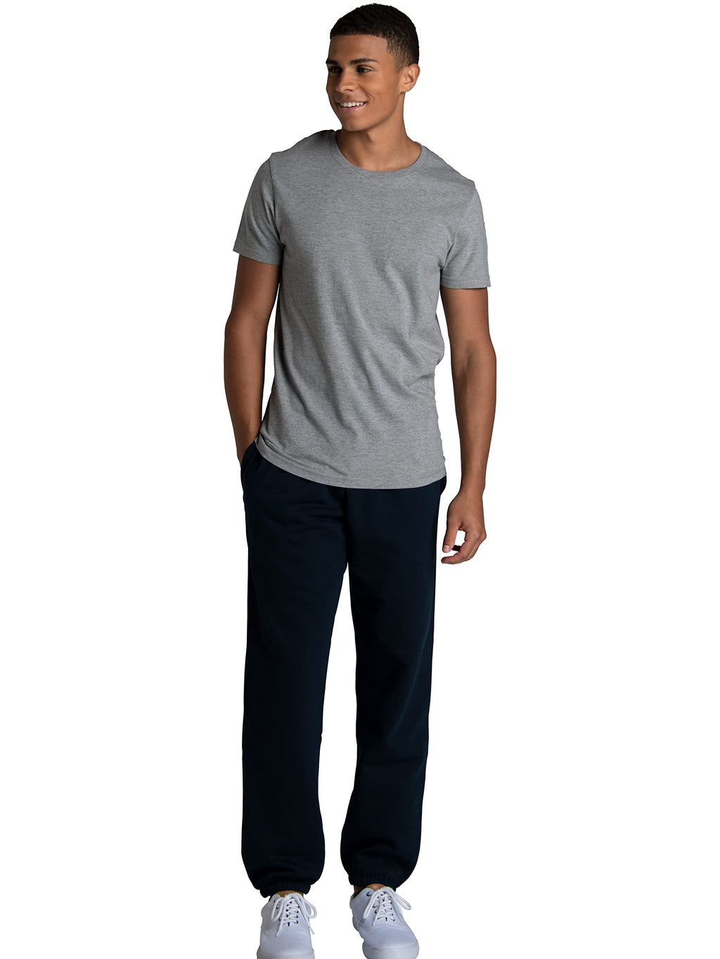 Fruit of the Loom Eversoft Fleece Elastic Bottom Sweatpants with Pockets, Relaxed Fit, Moisture Wicking, Breathable Jansha Store