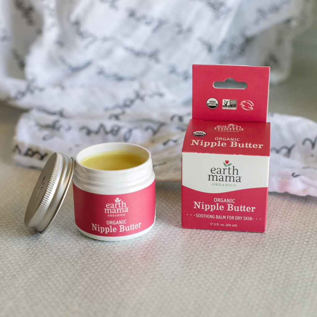 Earth Mama Organic Nipple Butter, Lanolin-Free Breastfeeding Cream, 2 fl oz Jansha Store