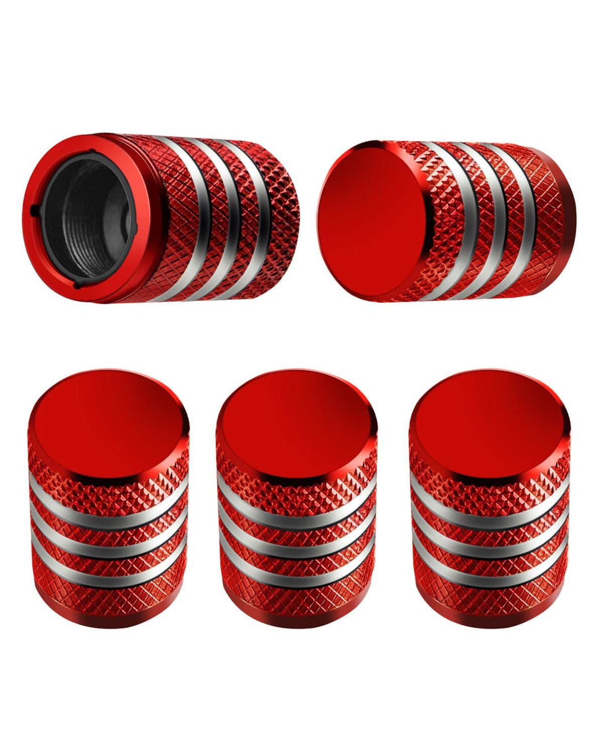 DECURCAR Tire Valve Stem Caps 5 Pack American Flag - Black Jansha Store