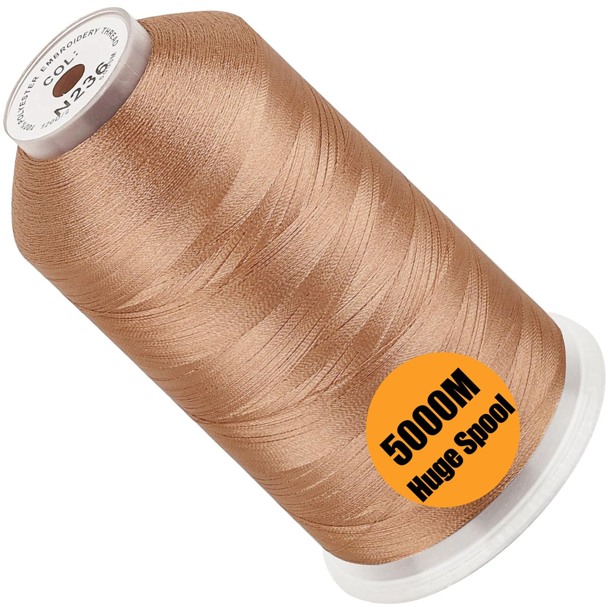 New brothread 5000M Huge Spool Embroidery Machine Thread - White Jansha Store