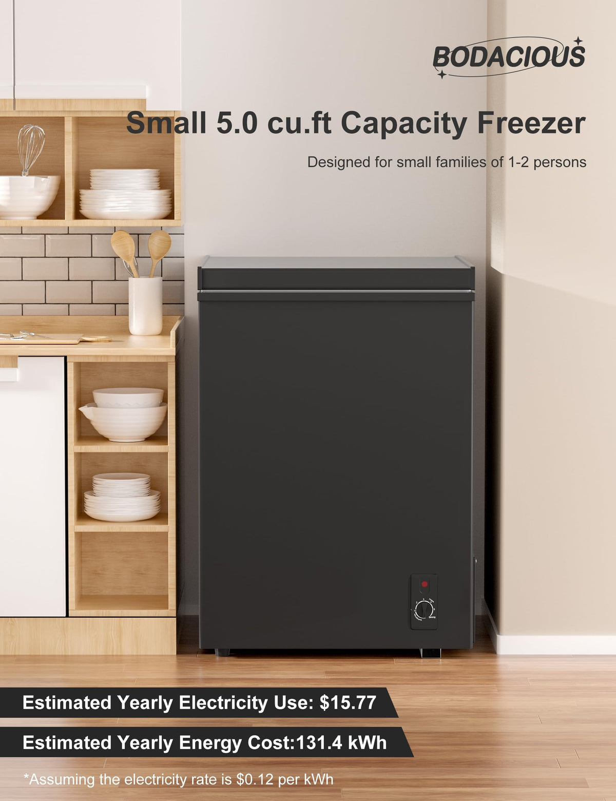 7.0 Cu Ft Chest Freezer - Energy Saving Quiet Top Open Door Mini Freezer Adjustable 6 Thermostat - Compact Small Deep Freezer w/Removable Basket and Defrost Water Drain for Home/Apartment/Garage Jansha Store