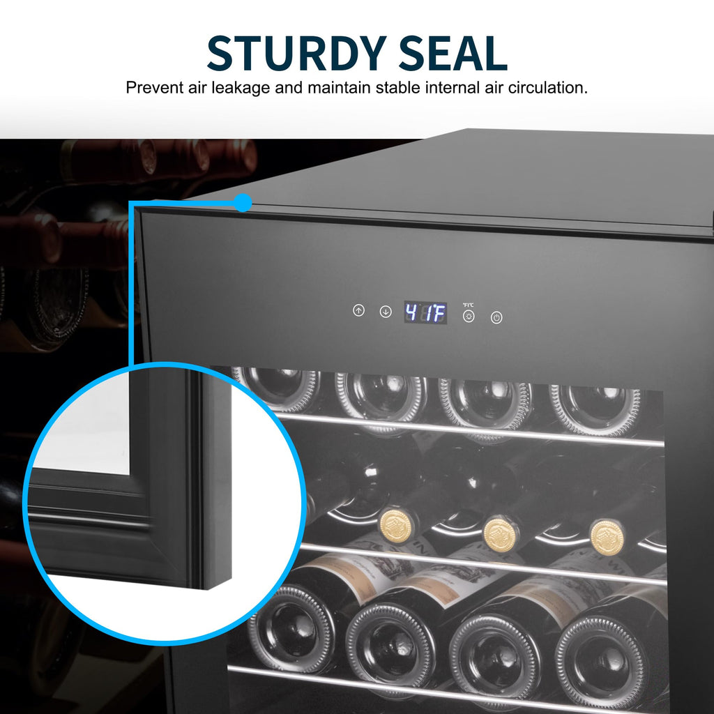 24 Inch Upgraded Dual Zone Wine and Beverage Refrigerator Cooler Jansha Store