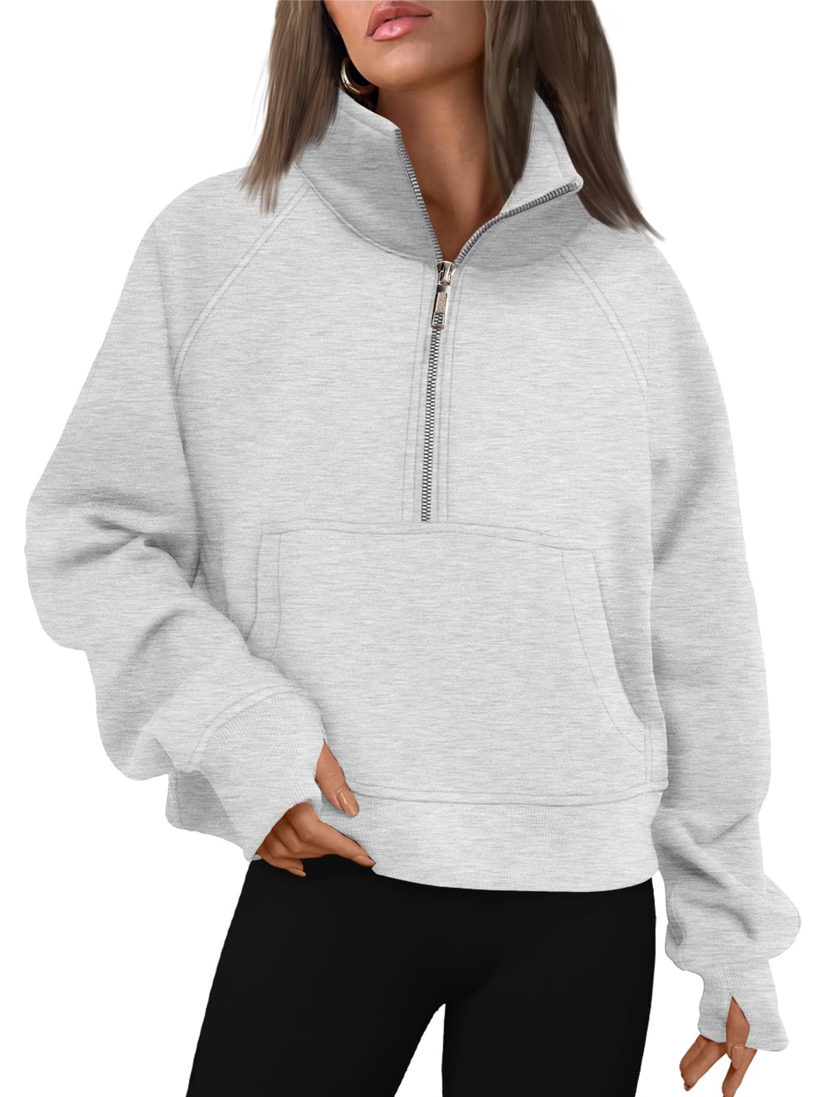AUTOMET Womens Sweatshirts Half Zip Fleece Pullover Fall Outfits Jansha Store
