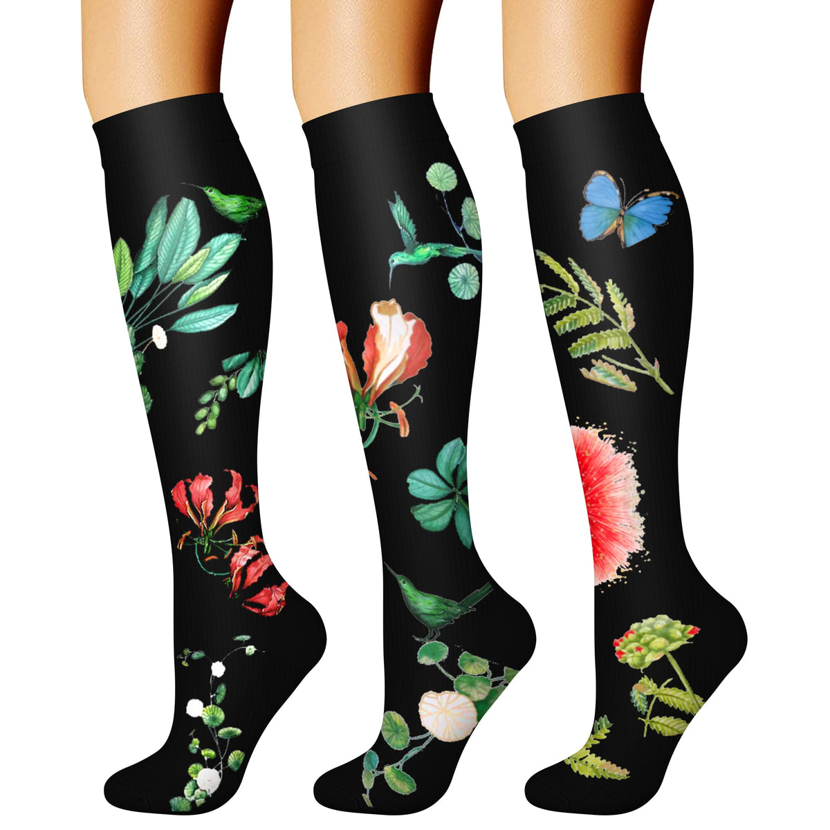 CHARMKING Compression Socks for Women & Men Circulation (3 Pairs) 15-20 mmHg is Best Support for Athletic Running Cycling Jansha Store