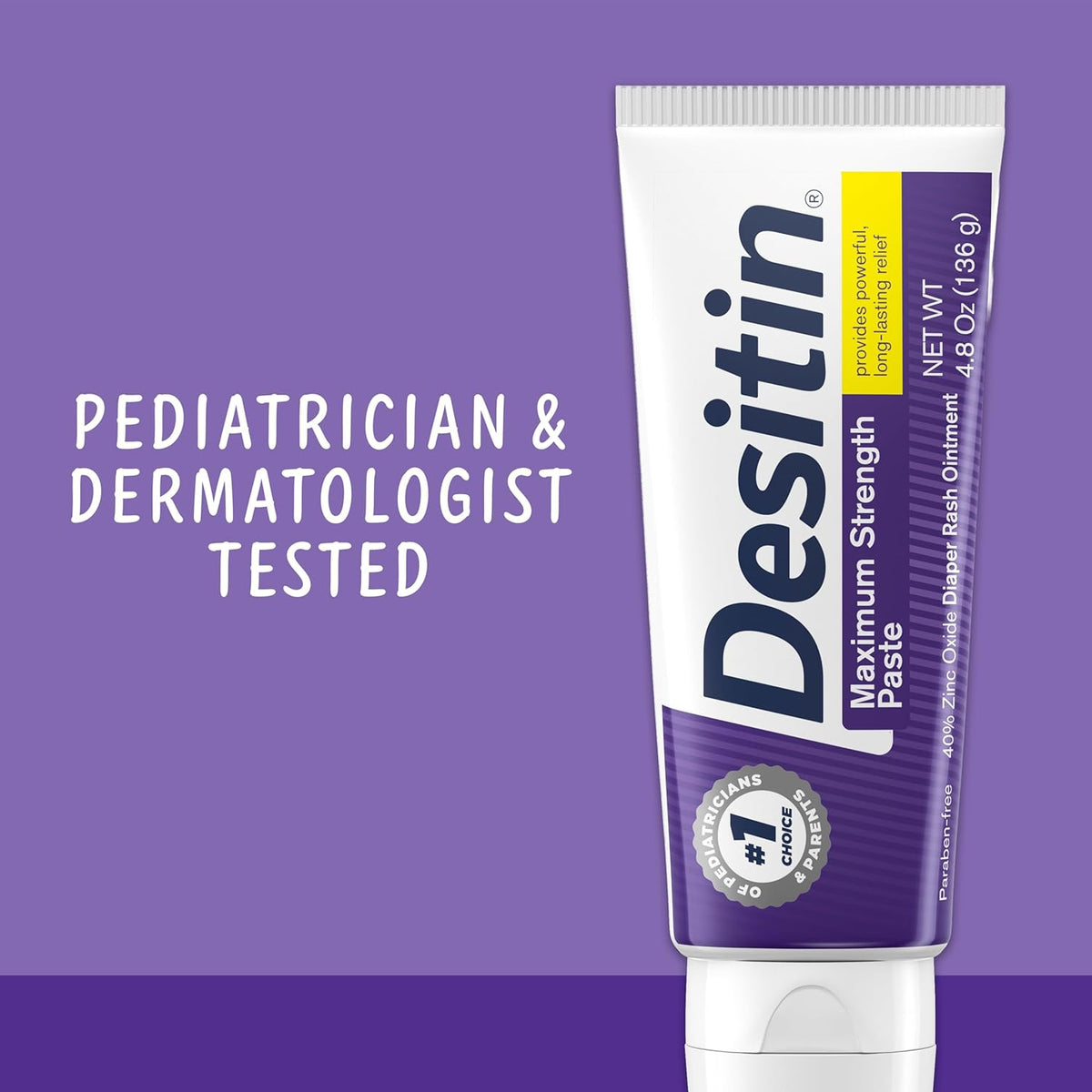 Desitin Maximum Strength Diaper Rash Paste, 40% Zinc Oxide, 4.8 oz Jansha Store