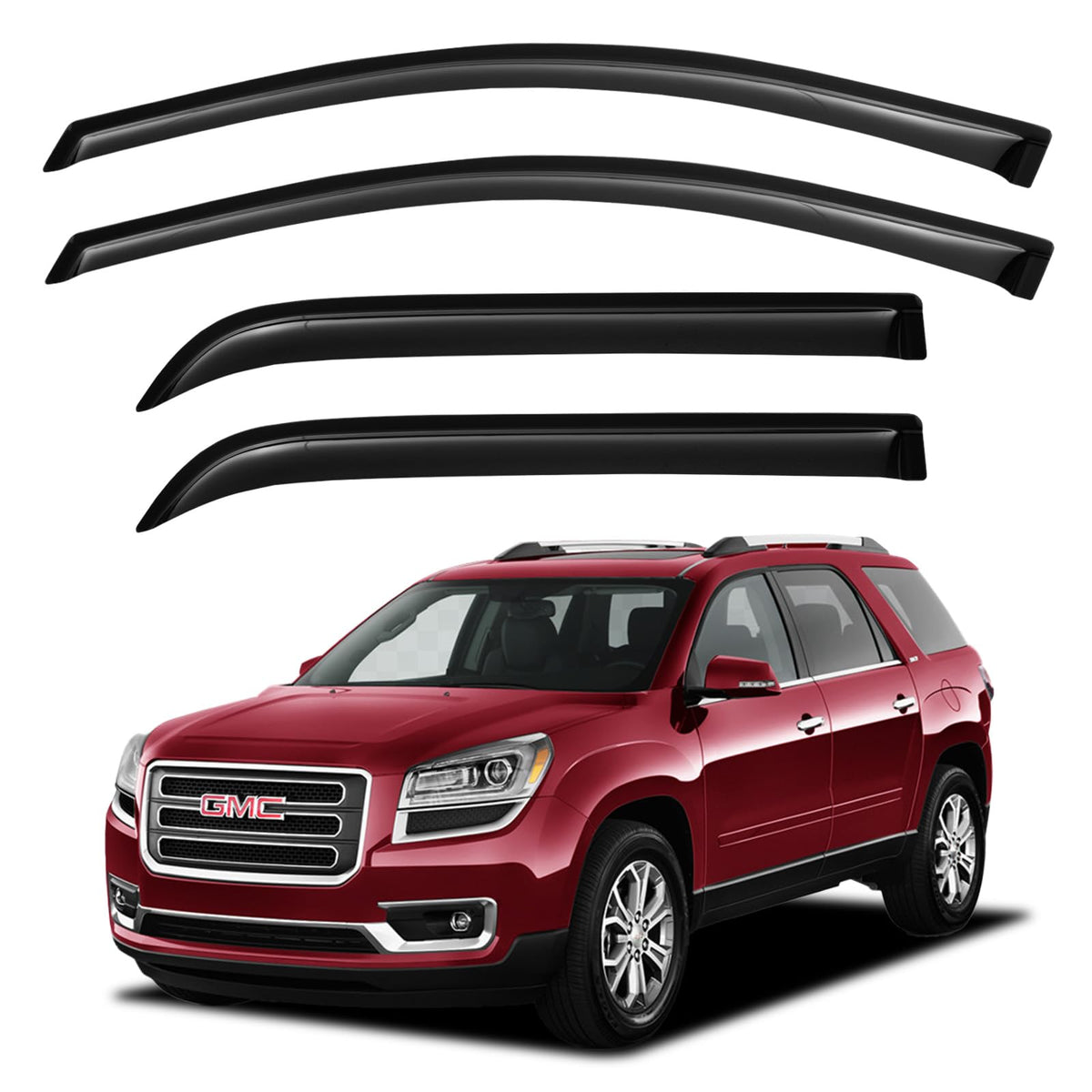 Window Visors Rain Guards for 2015-2026 Ford F150 Crew/SuperCrew Cab Jansha Store