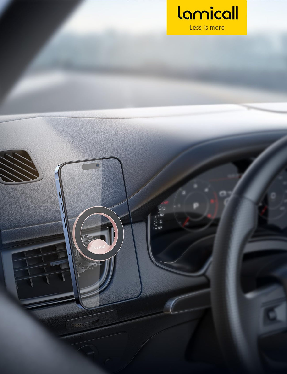 Lamicall for MagSafe Car Mount Vent 20 Super Magnets Accessories for iPhone Jansha Store