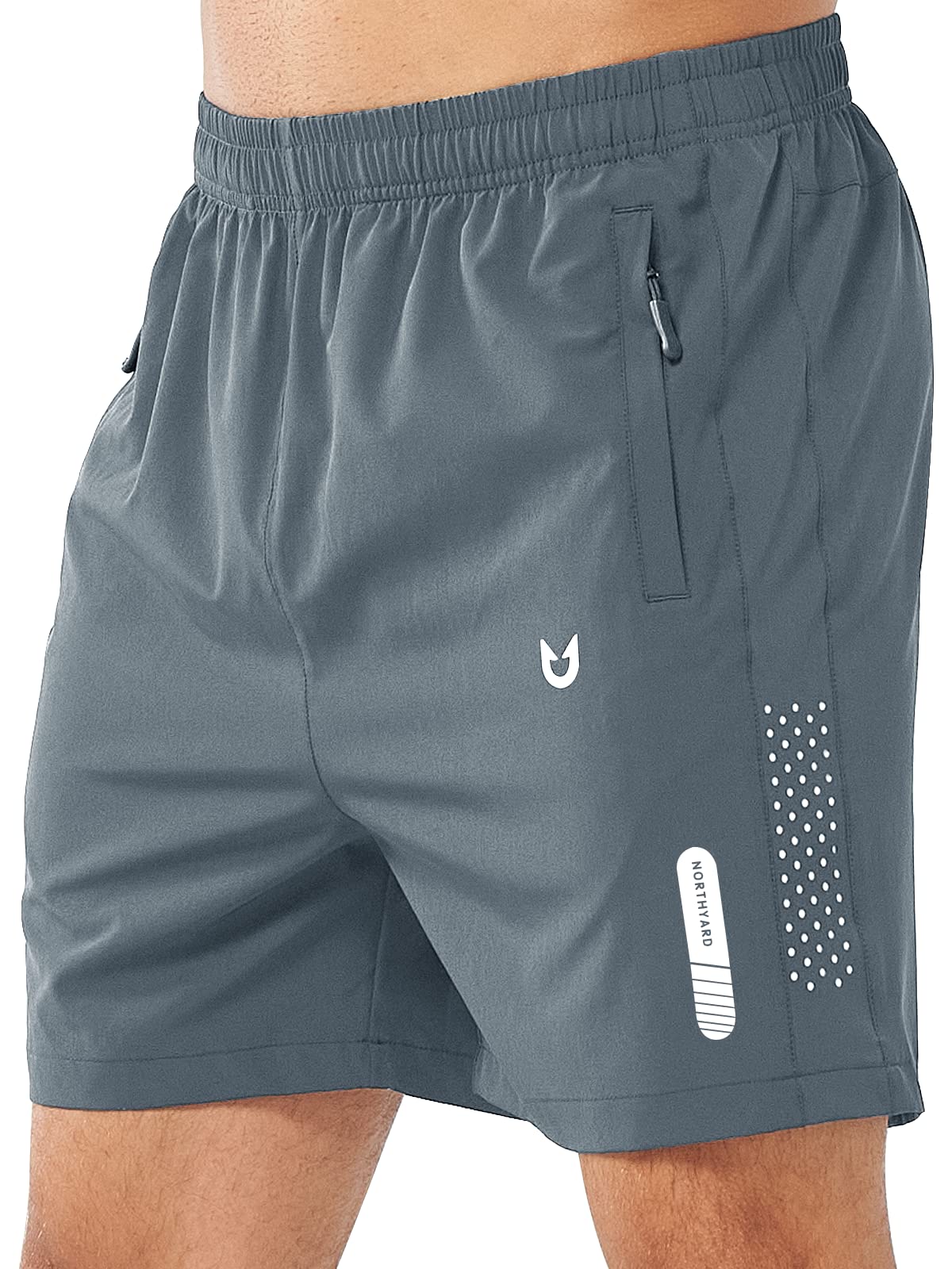 NORTHYARD Men's Athletic Running Shorts Gym Workout 7"/9"/5" Zipper Pockets Jansha Store