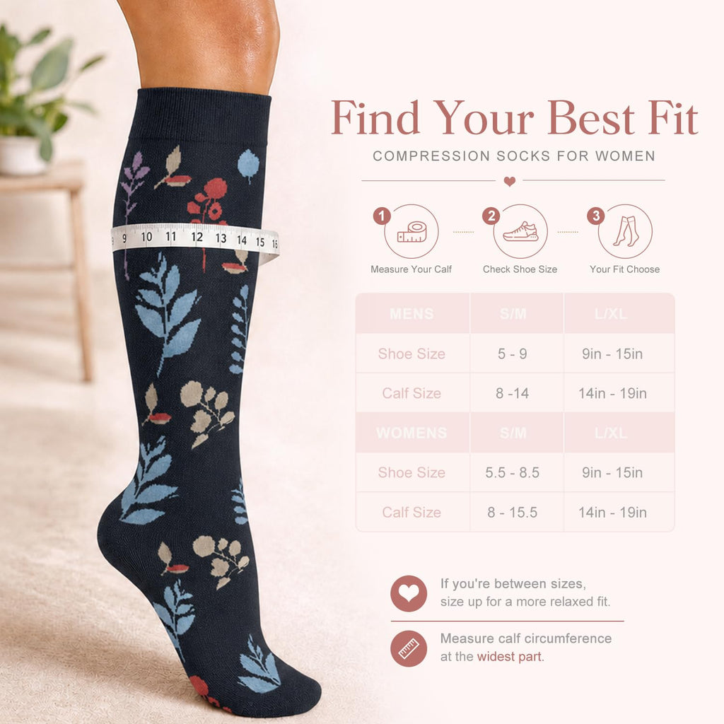 Laite Hebe 4 Pairs-Compression Socks for Women&Men Circulation-Best Support for Nurses,Running,Athletic Jansha Store
