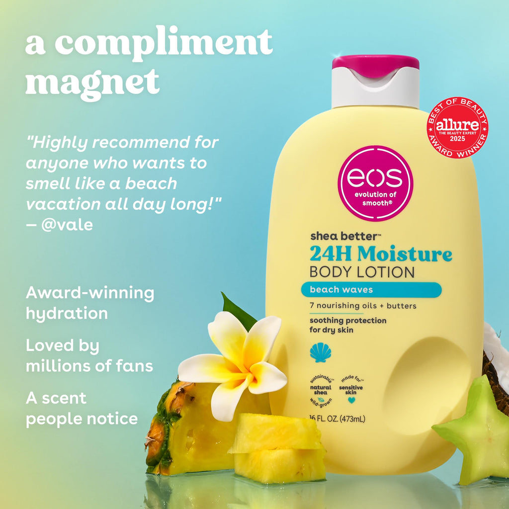 eos Shea Better Body Lotion- Vanilla Cashmere, 24-Hour Moisture, 16 fl oz Jansha Store