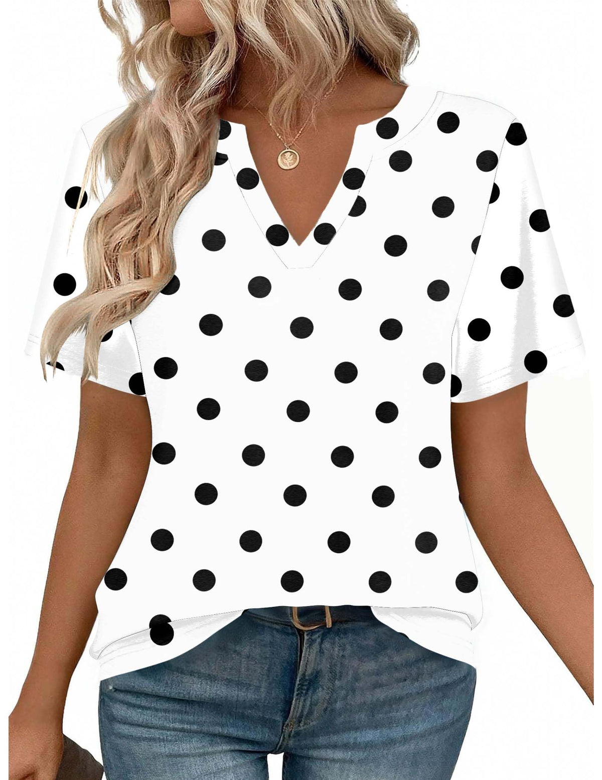 Zeagoo Womens Tops Short Sleeve V Neck Tee Shirts Cute Dressy Casual Jansha Store