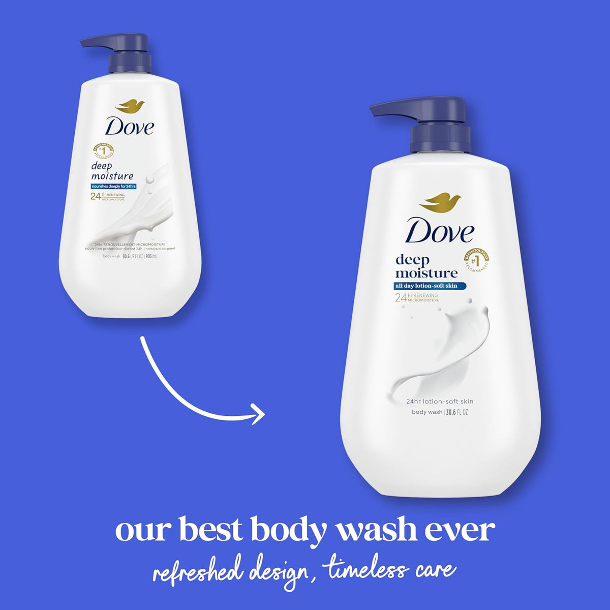 Dove Deep Moisture Body Wash, 30.6 oz Pump, Sulfate Free Jansha Store