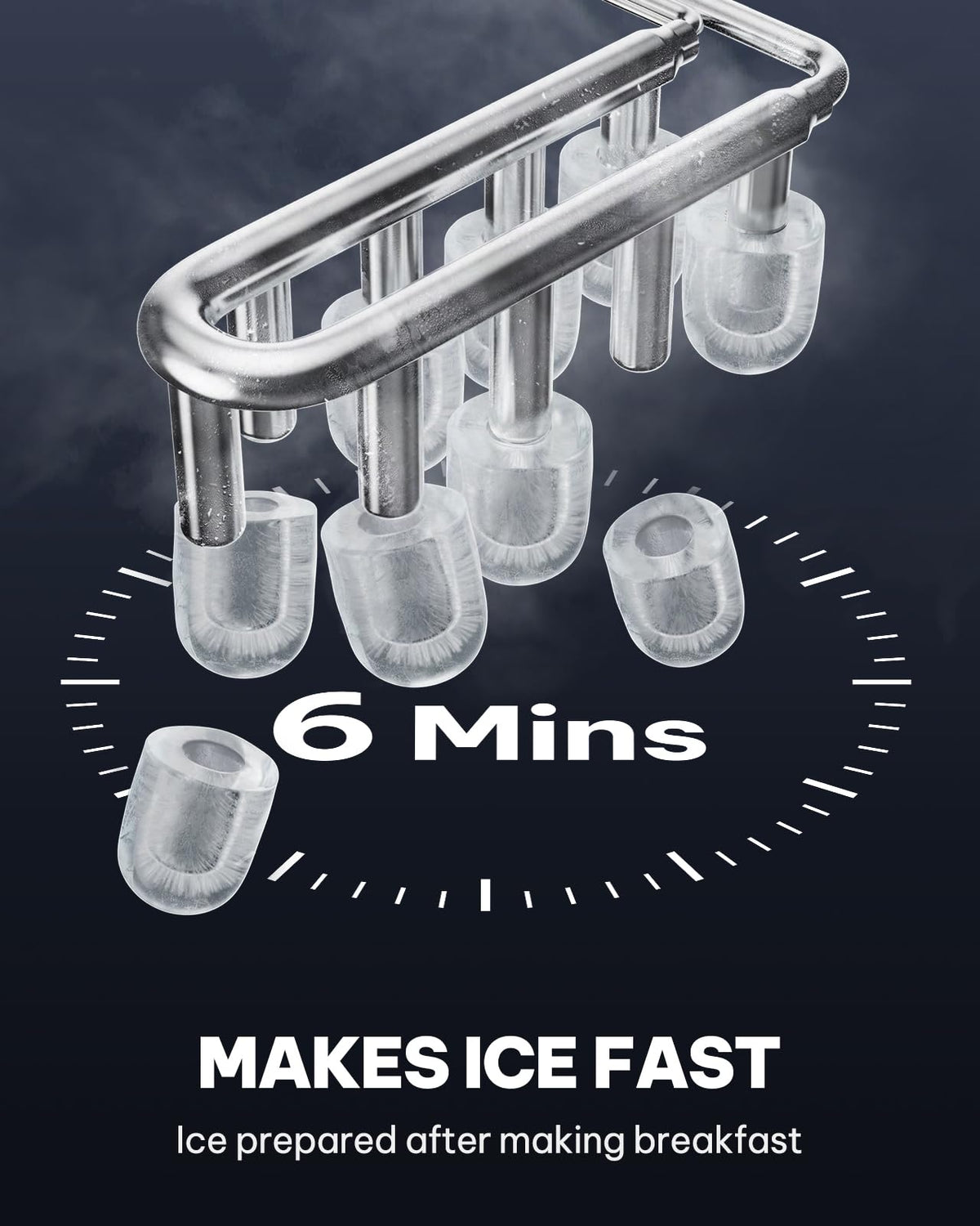 Silonn Ice Maker Countertop, Portable Ice Machine with Carry Handle, Self-Cleaning Ice Makers with Basket and Scoop, 9 Cubes in 6 Mins, 26 lbs per Day, Ideal for Home, Kitchen, Camping, RV Jansha Store