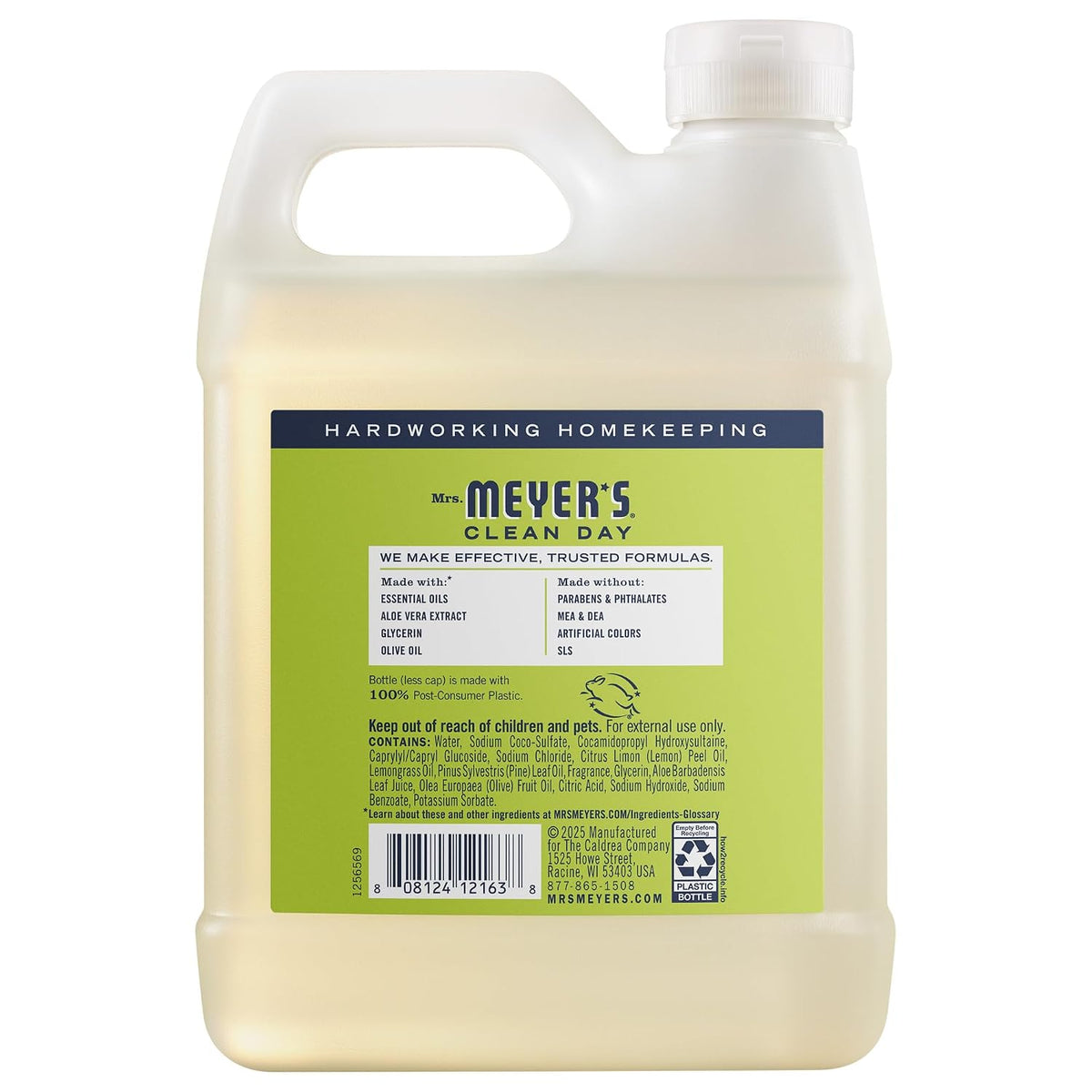 MRS. MEYER'S CLEAN DAY Hand Soap Refill, Lemon Verbena Scent, 33 Fl Oz Bottle Jansha Store