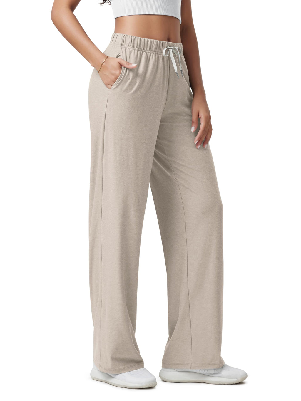 ODODOS Women's Straight Leg Pants Ultra Soft odSTRATUM Tech Relaxed Casual Pajama Lounge Pants with Pockets-27/29/31 Inseam Jansha Store