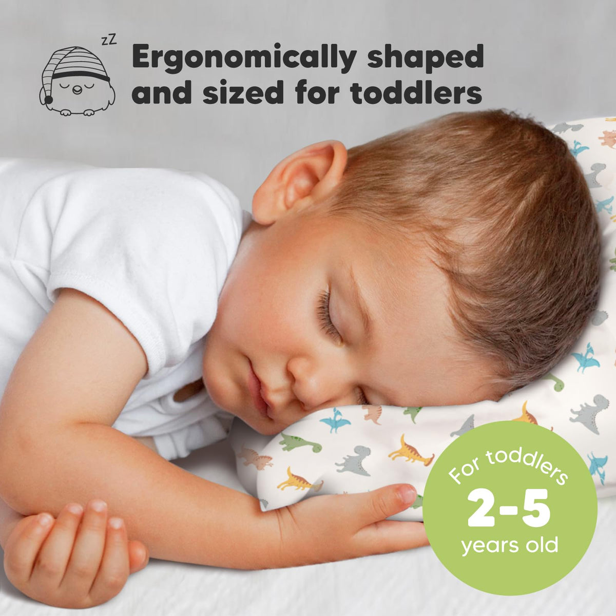 Toddler Pillow with Pillowcase, 13x18 My Little Dreamy Pillow (Flora Vale) Jansha Store