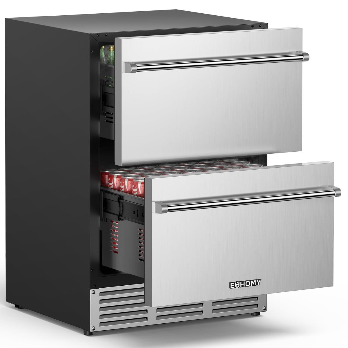 EUHOMY 24 Can Mini Fridge, 18L Beverage Refrigerator with Quiet Compressor Jansha Store