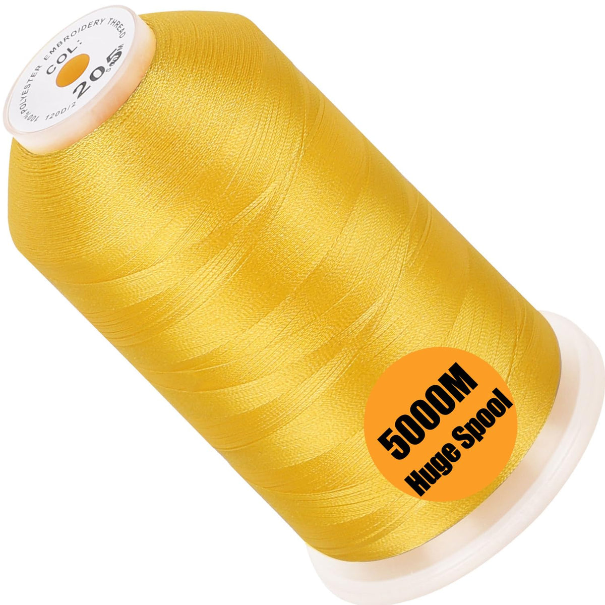New brothread 5000M Huge Spool Embroidery Machine Thread - White Jansha Store