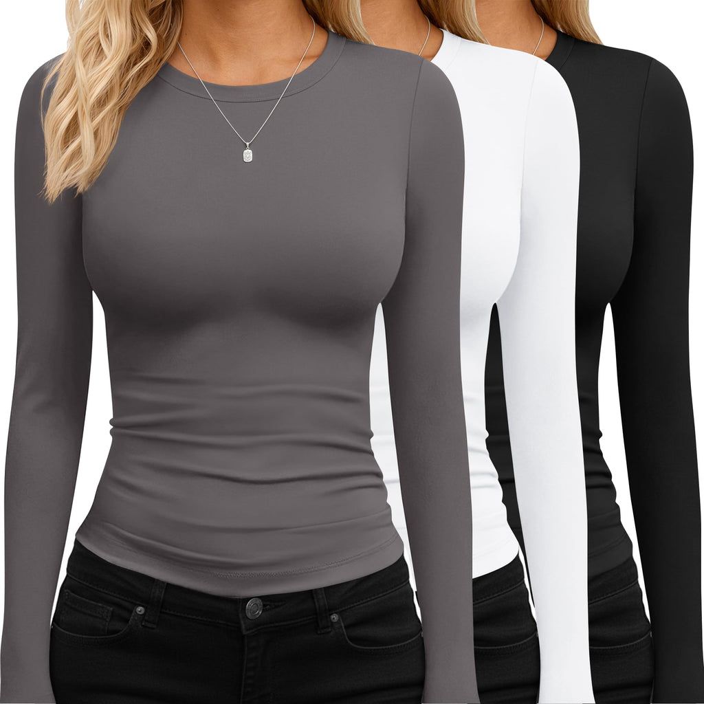 TNNZEET Long Sleeve Shirts for Women Fall Fashion Workout Crop Top Y2K 2026 Jansha Store