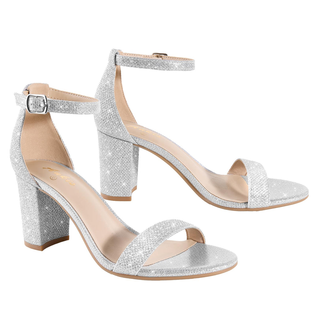 Ankis Heels for Women Open Toe Ankle Strap Chunky Heel Sandals 2.75 Inch Jansha Store