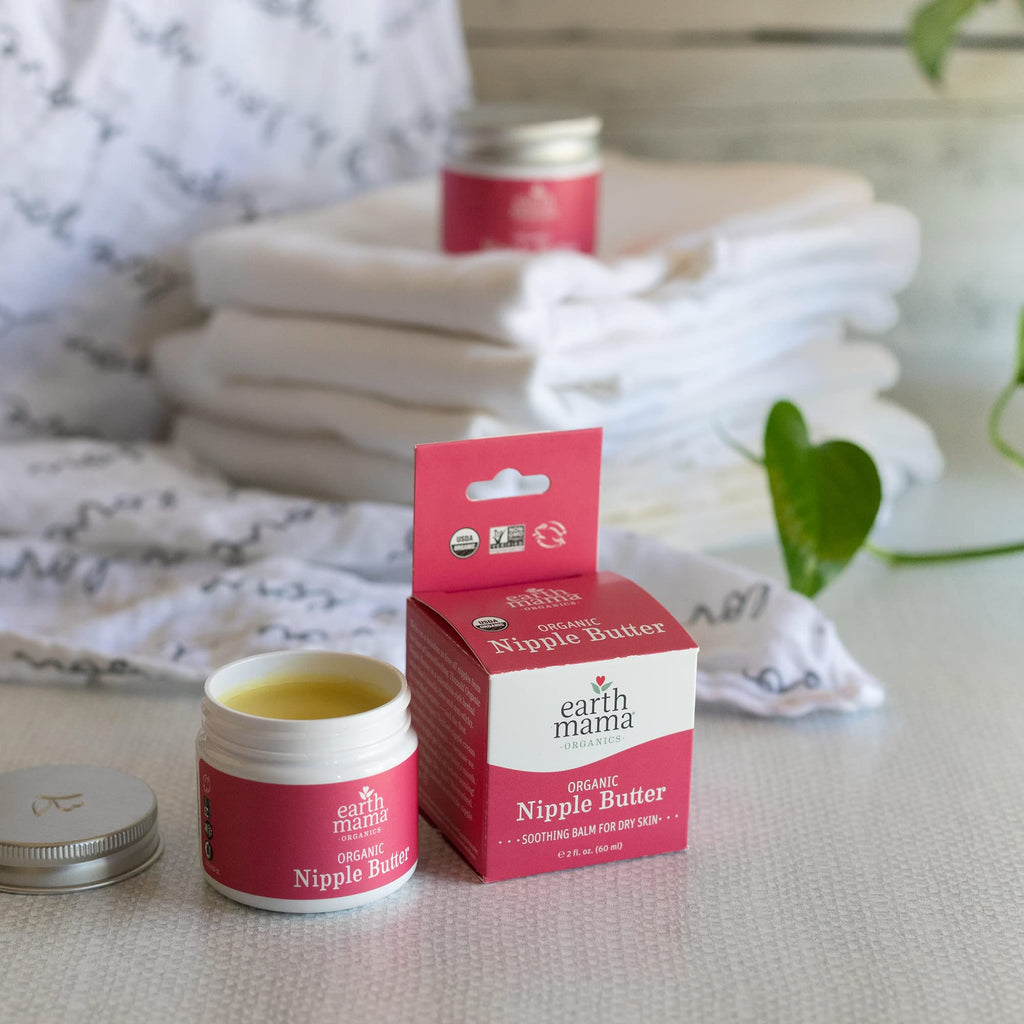 Earth Mama Organic Nipple Butter, Lanolin-Free Breastfeeding Cream, 2 fl oz Jansha Store
