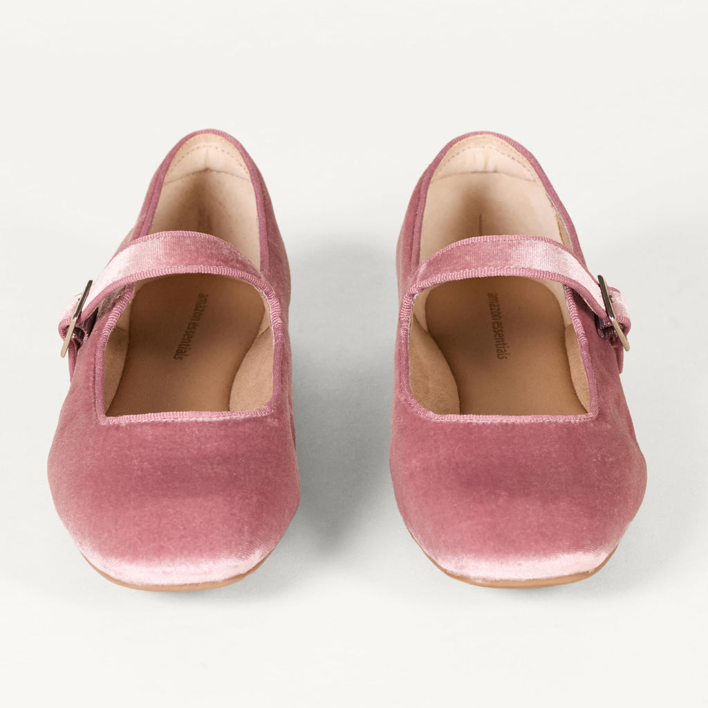 Amazon Essentials Women's Square-Toe Mary Jane Ballet Flat with Adjustable Metal Buckle Strap, Non-Slip Low Heel, Cushioned Jansha Store