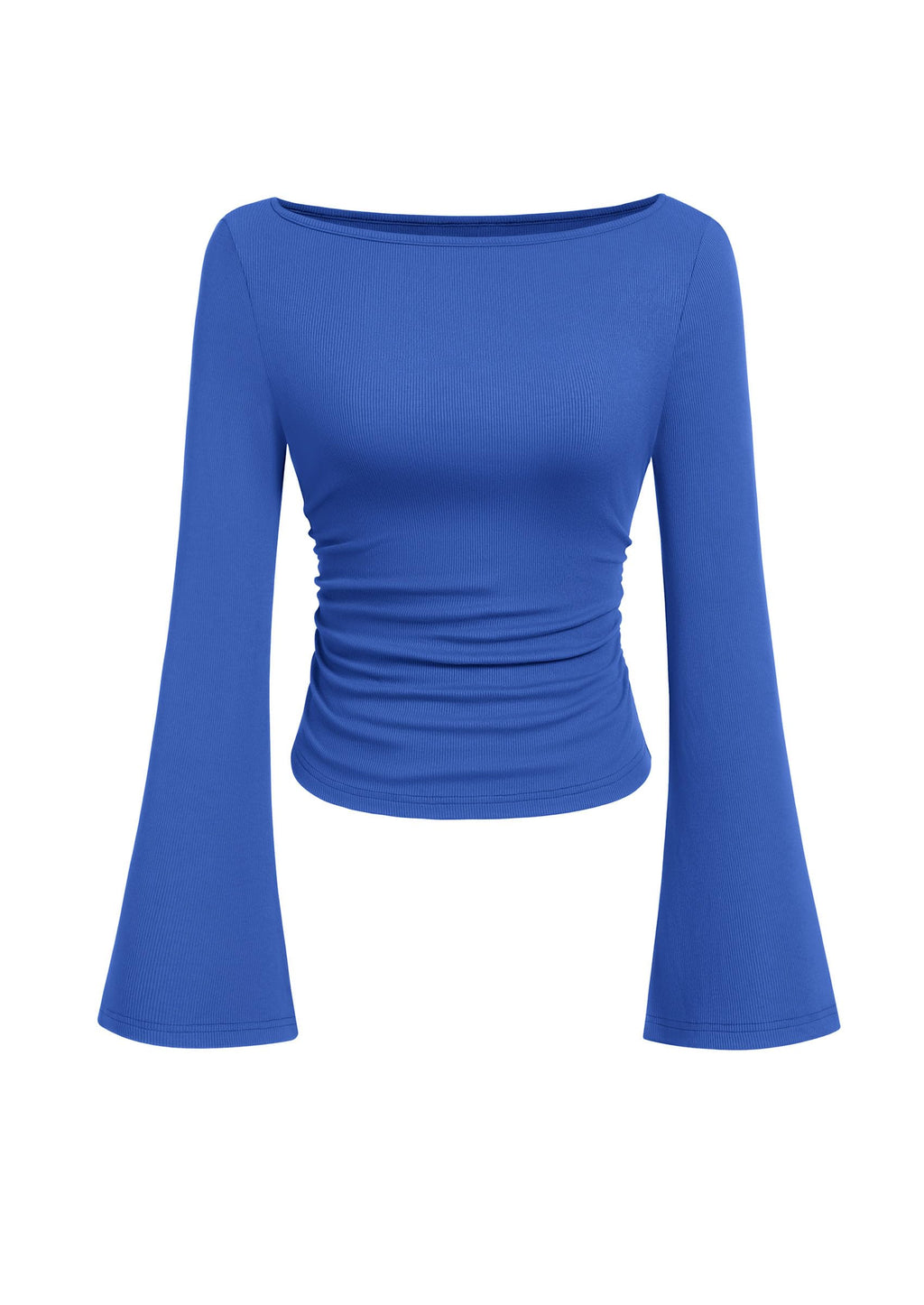 PRETTYGARDEN Womens Bell Long Sleeve Ribbed Knit Tops Jansha Store