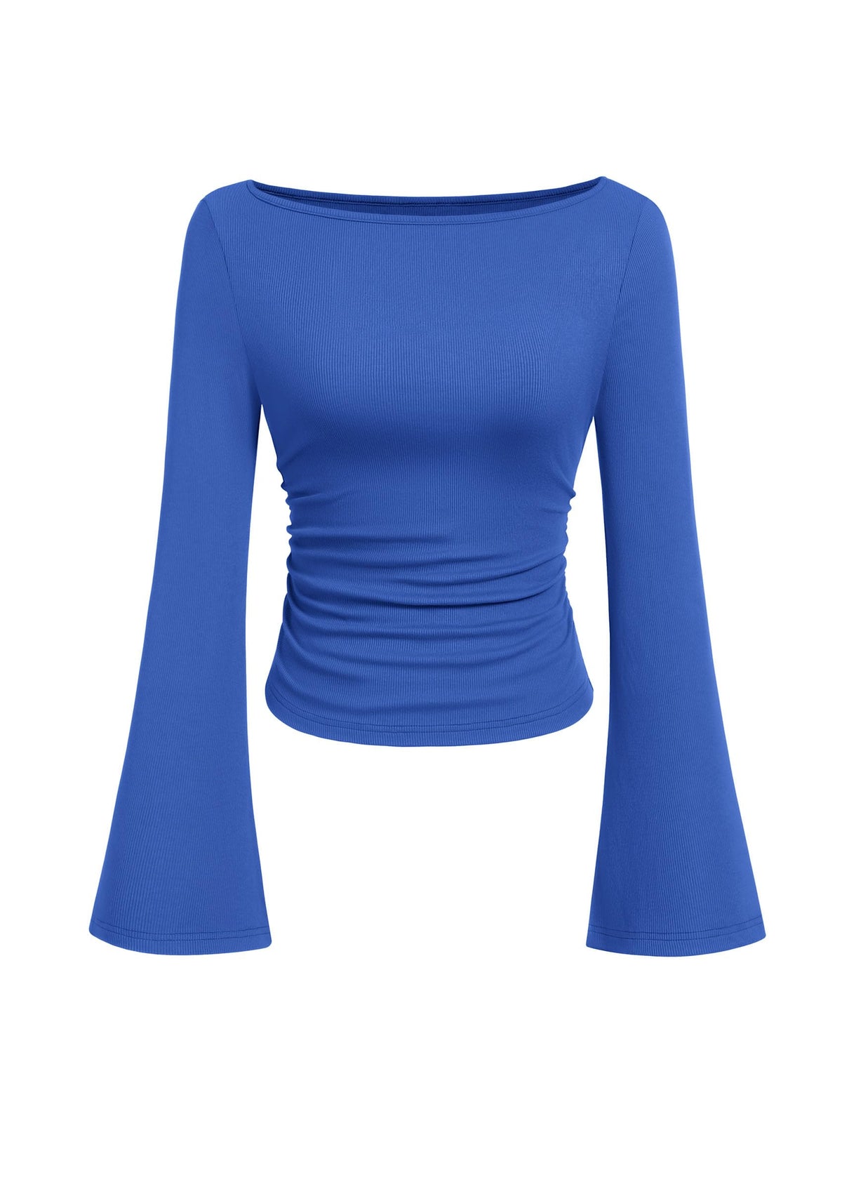 PRETTYGARDEN Womens Bell Long Sleeve Ribbed Knit Tops Jansha Store