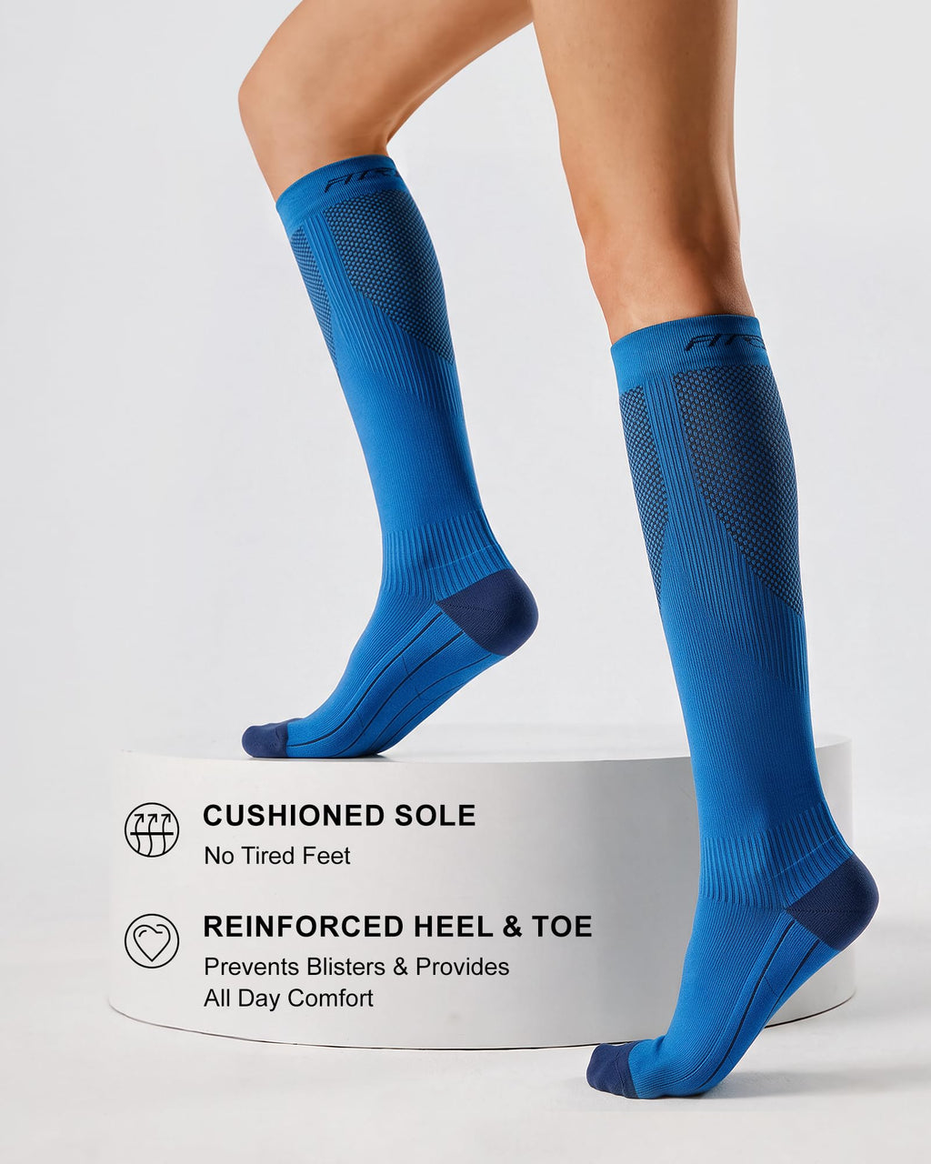FITRELL 3 Pairs Compression Socks for Women and Men 20-30mmHg-Circulation Support Socks Jansha Store