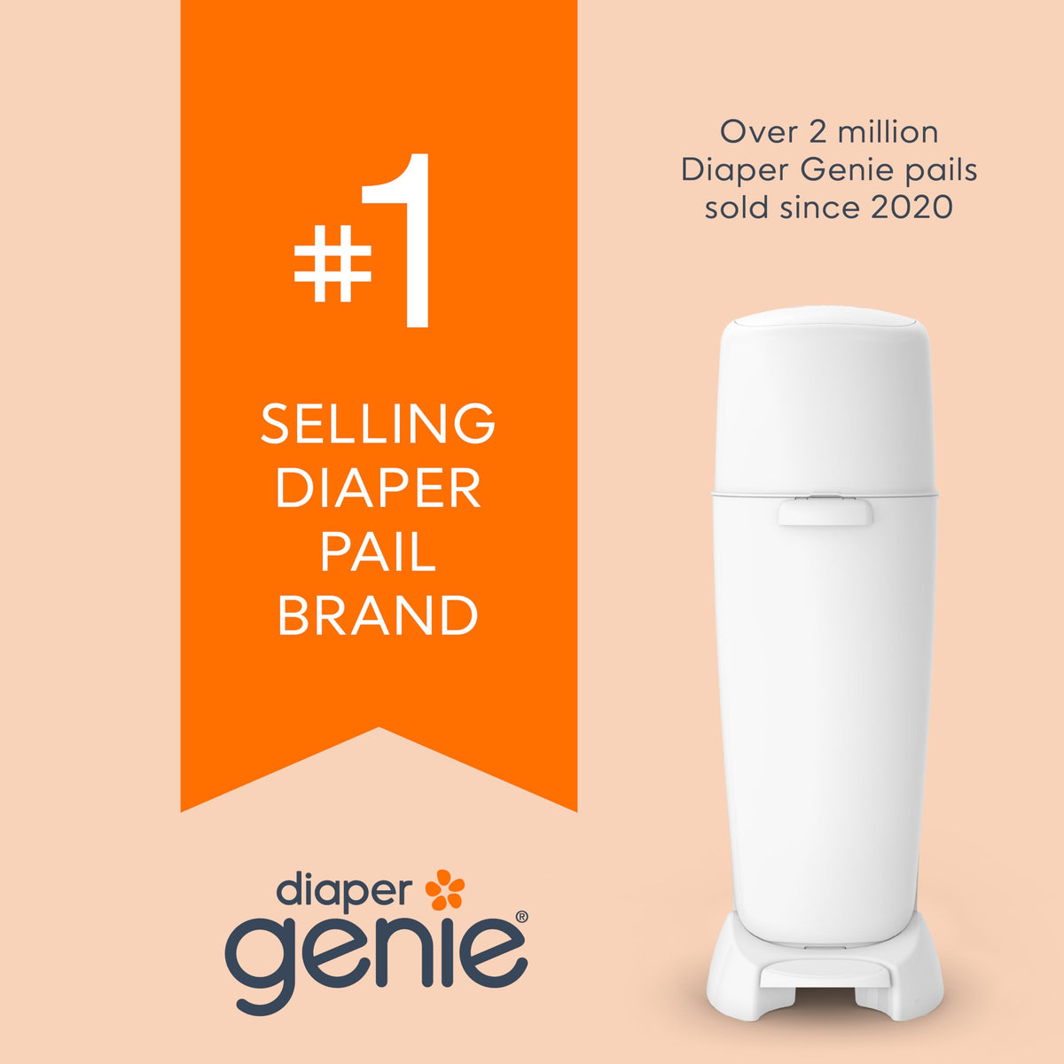 Diaper Genie Essentials Round Refill 4-Pack | Holds Up to 1280 Newborn Diapers | Features Unscented Continuous Film | Compatible with Diaper Genie Complete and Expressions Pails Jansha Store