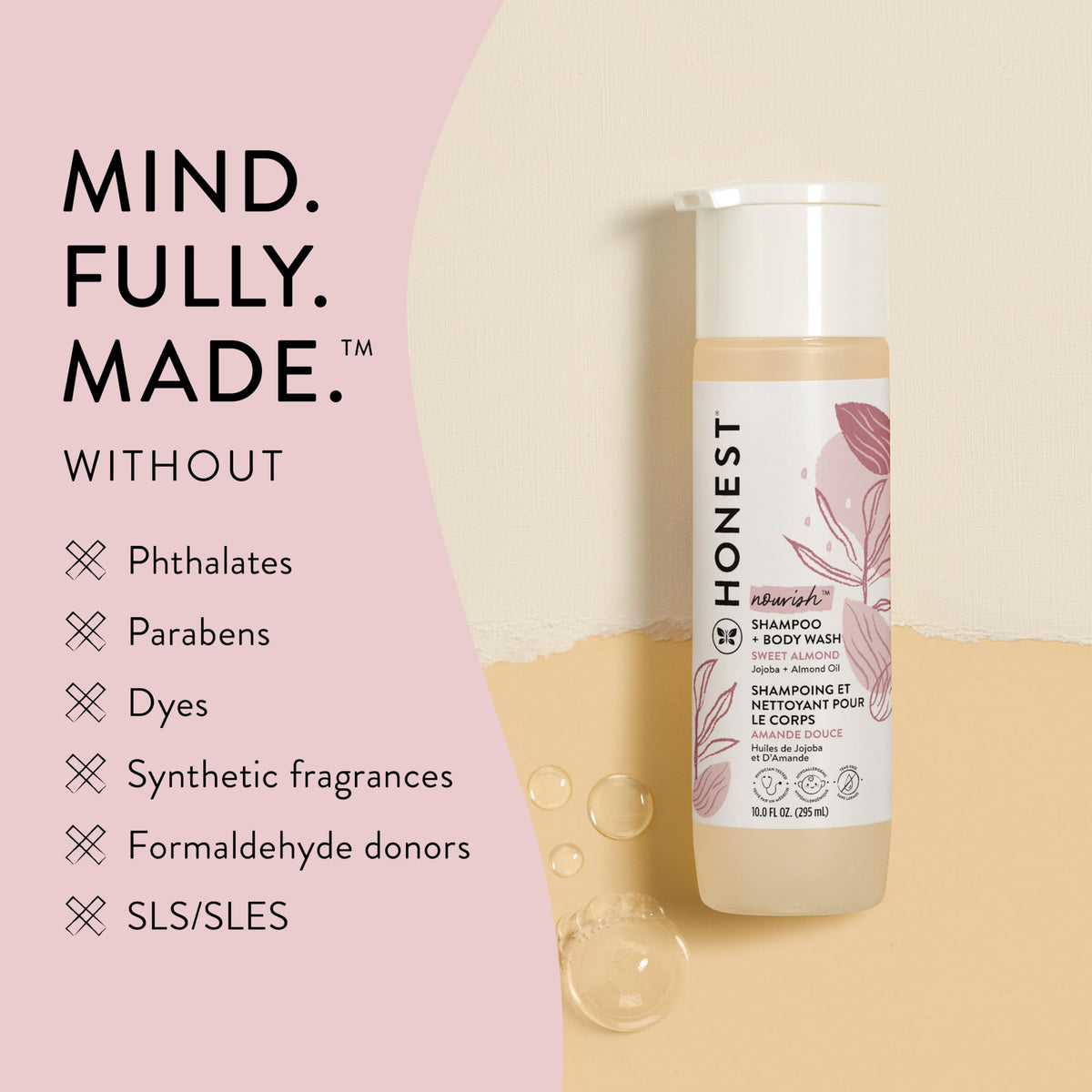 The Honest Company Shampoo & Body Wash, Tear-Free, Fragrance-Free, 10 fl oz Jansha Store